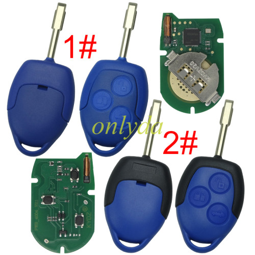 Free shipping KYDZ Brand Ford Transit blue remote key with 434mhz with electric 4D63 chip FCCID:6CIT15K601 AG AG