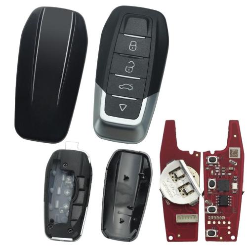 XKFEF8EN Xhorse  2ndGeneration Wire Remote Key Ferrari 4 Buttons Bright Black