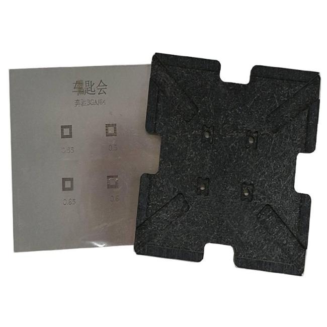 Mercedes 5833 Key IC Reballing Kit, Stainless Steel Stencil + High Temp Insulation Holder for Smart Fob Main Chip Soldering Repair