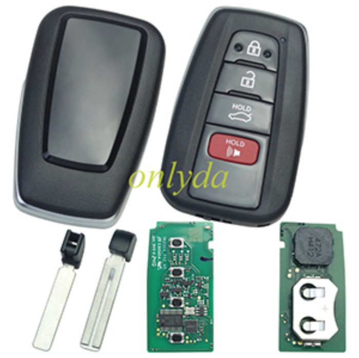 5pcs/lot Free shipping from HK Autel IKEYTY8A4AL Universal Smart Remote Key 3 Buttons For Toyota 8A series