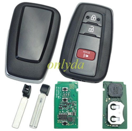 5pcs/lot Free shipping from HK Autel IKEYTY8A3AL Universal Smart Remote Key 3 Buttons For Toyota 8A series