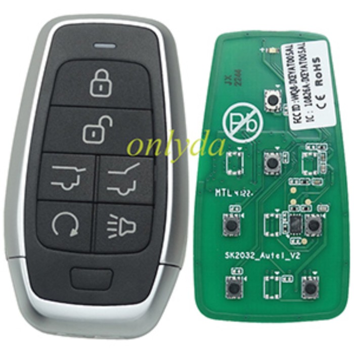 5pcs/lot Free shipping from HK AUTEL MAXIIM IKEY Standard Style IKEYAT006EL 6 Buttons Independent Smart Key (Hatch/ Hatch Glass/ Remote Start)