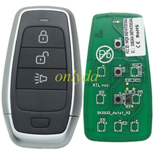 5pcs/lot Free shipping from HK AUTEL MAXIIM IKEY Standard Style IKEYAT003AL 3 Buttons Independent Smart Key (Lock/ Unlock/ Panic)