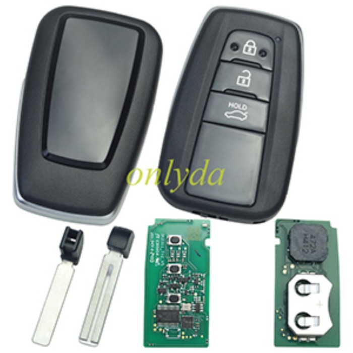 5pcs/lot Free shipping from HK Autel IKEYTY8A3BL Universal Smart Remote Key 3 Buttons For Toyota 8A series