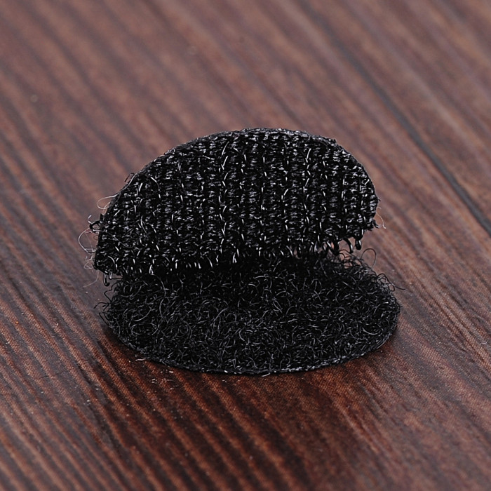 BQS Black Sticky Back Coins Hook and Loop Self Adhesive Dots Tapes 100 Pairs (0.75 Inch  Diameter)