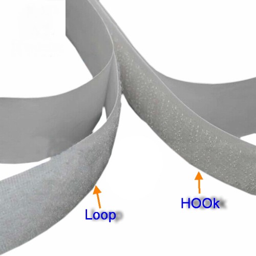 BQS 1 Inch Width Self Adhesive Hook and Loop Sticky Back Tape Fastener 16 feet(White)