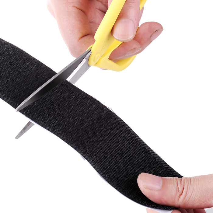 BQS 2 Inch Width Self Adhesive Hook and Loop Sticky Back Tape Fastener Length 10' (Black)