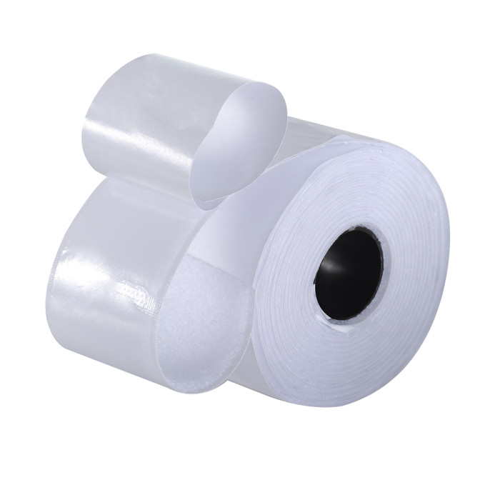 US$ 8.99 - BQS 0.5 Inch Width Self Adhesive Hook and Loop Sticky Back Tape  Fastener 16 feet(White) 