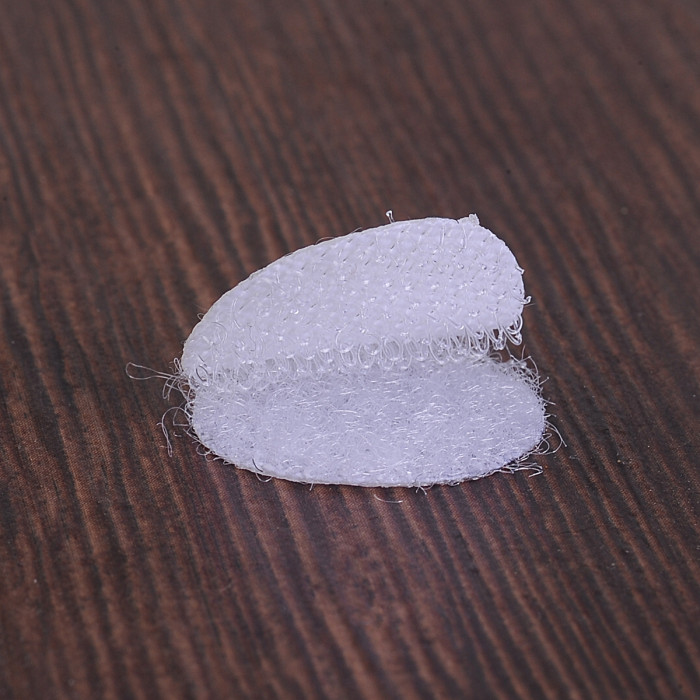BQS White Sticky Back Coins Hook and Loop Self Adhesive Dots Tapes 100 Pairs (0.75 Inch Diameter)