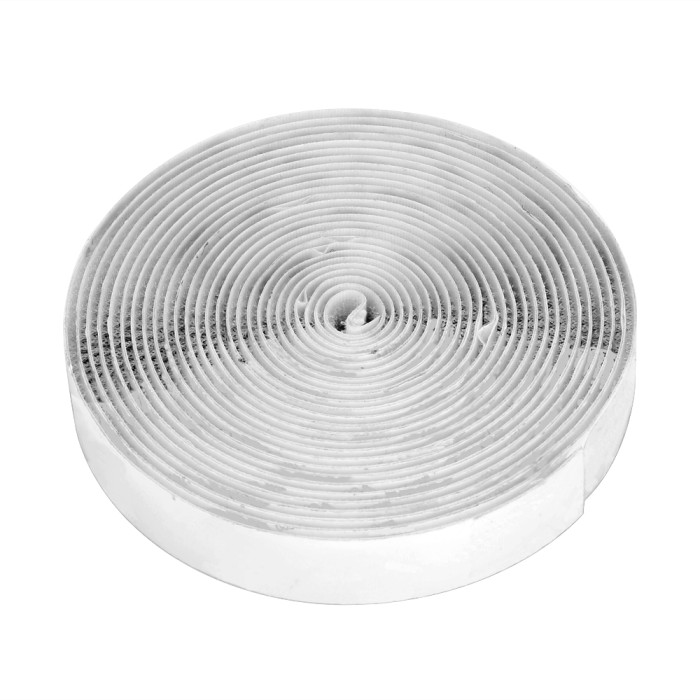 BQS 16 Feet Length 0.75 Inch Width Hook and Loop with Strong Self Adhesive Tape Strip Fastener (White)