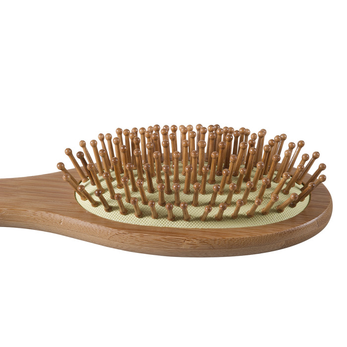 BQS  Pet Bamboo Hairbrush + Free Mini Brush Paddle Hair Brush With Bamboo Bristle For Dogs and Cats Set of 2