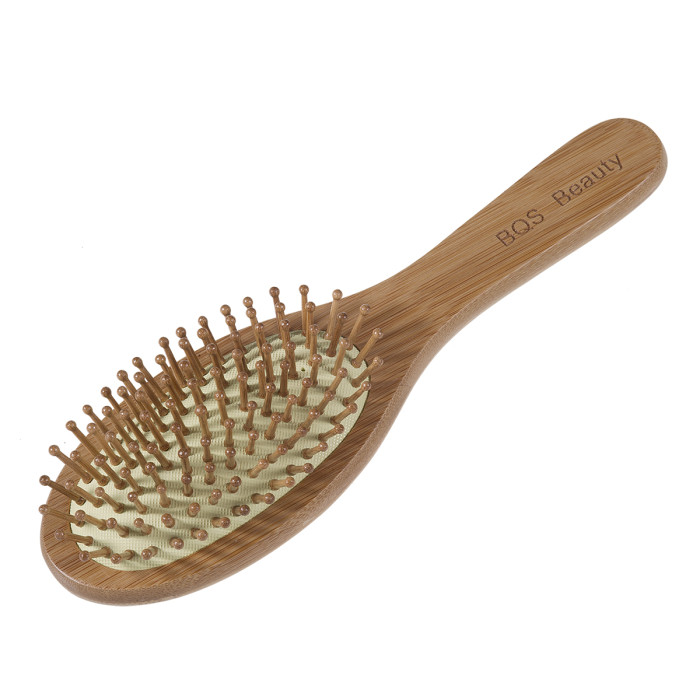 BQS  Pet Bamboo Hairbrush + Free Mini Brush Paddle Hair Brush With Bamboo Bristle For Dogs and Cats Set of 2