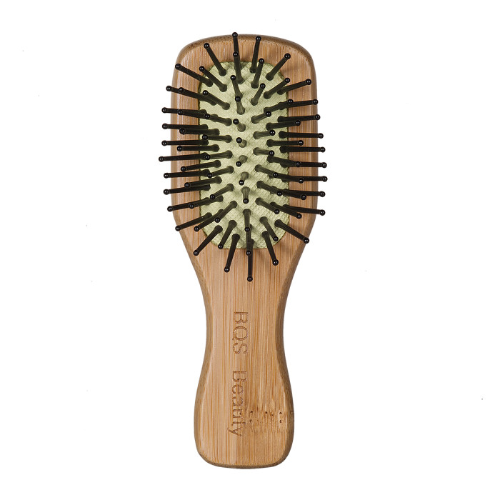 BQS  Pet Bamboo Hairbrush + Free Mini Brush Paddle Hair Brush With Bamboo Bristle For Dogs and Cats Set of 2