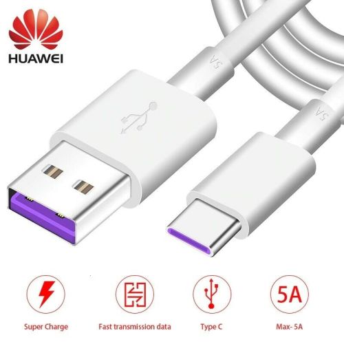5A Super Fast Huawei P30 Pro P20 P10 Mate 30 20 10 Type C USB Charger Cable Lead