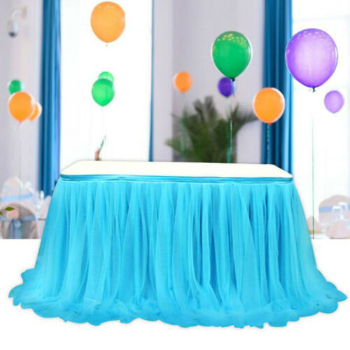Tutu Tulle Table Skirt Tableware Table Cloth Cover Home Wedding Party Decor IBUK