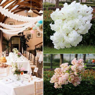 100cm Artificial Branch Cherry Blossom Fake Silk Flower Tree Party Home Decor IB