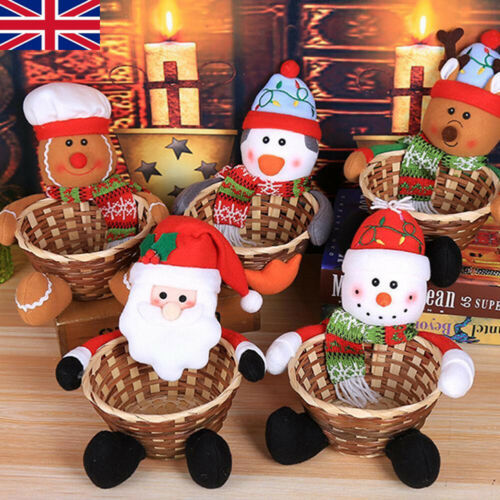 Baby Xmas Gift Candy Storage Basket Decoration Baskets Decor Merry Christmas IBK