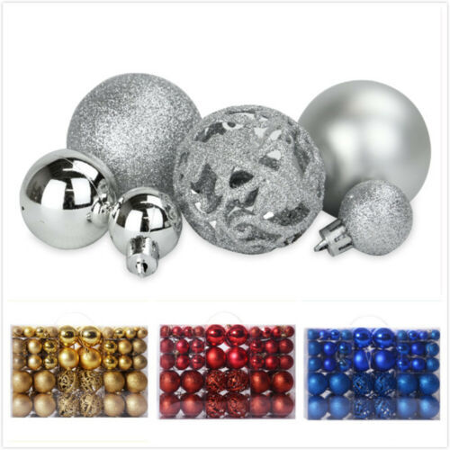 100Pcs/set Christmas Ornament Balls Xmas Tree Hanging Baubles Ball Pendant IB