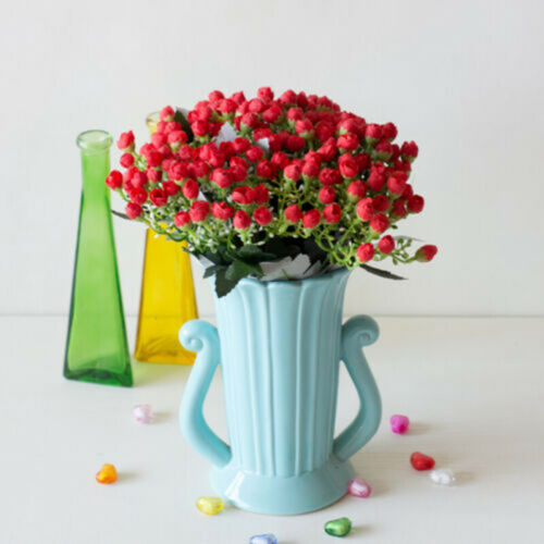 36HEADS ARTIFICIAL SILK FLOWERS BUNCH Wedding Home Grave Outdoor Bouquet IBUK