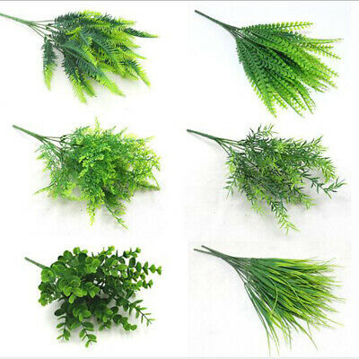 Artificial Plants Greenery Foliage Plastic Grass Fake Leaf Room Decoration IB