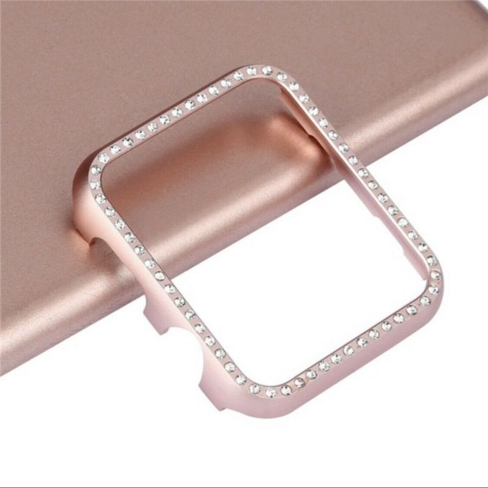 For Apple Watch Series 1/2/3/4 Diamond Bling Metal Crystal iWatch Protector Case