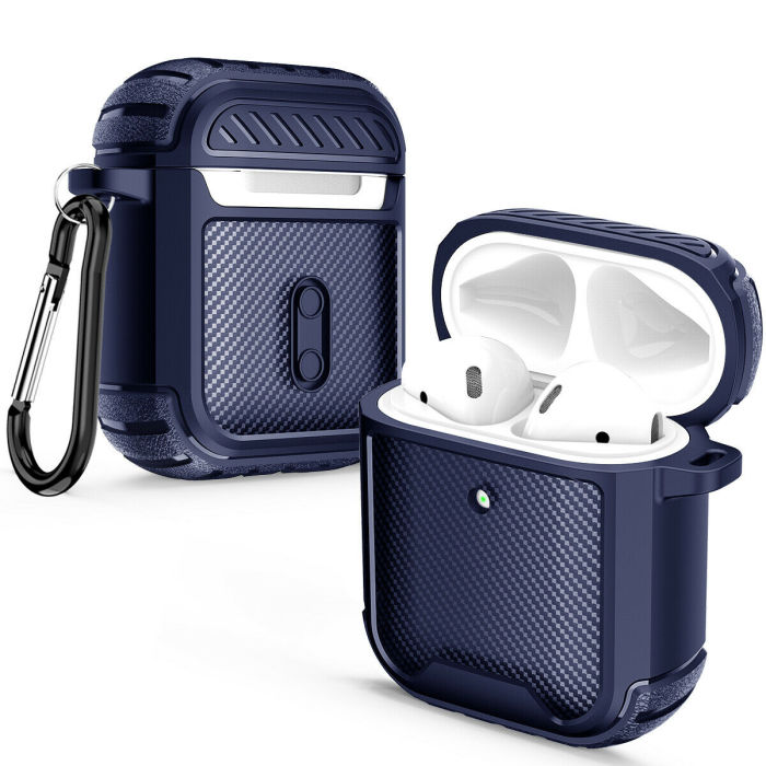 For Apple AirPods Pro Case Carbon Fiber TPU Shockproof Charging Slim Cover Skin