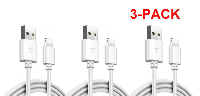 3-Pack Lightning Cable Heavy Duty for iPhone 11 PRO MAX Charger Charging Cord