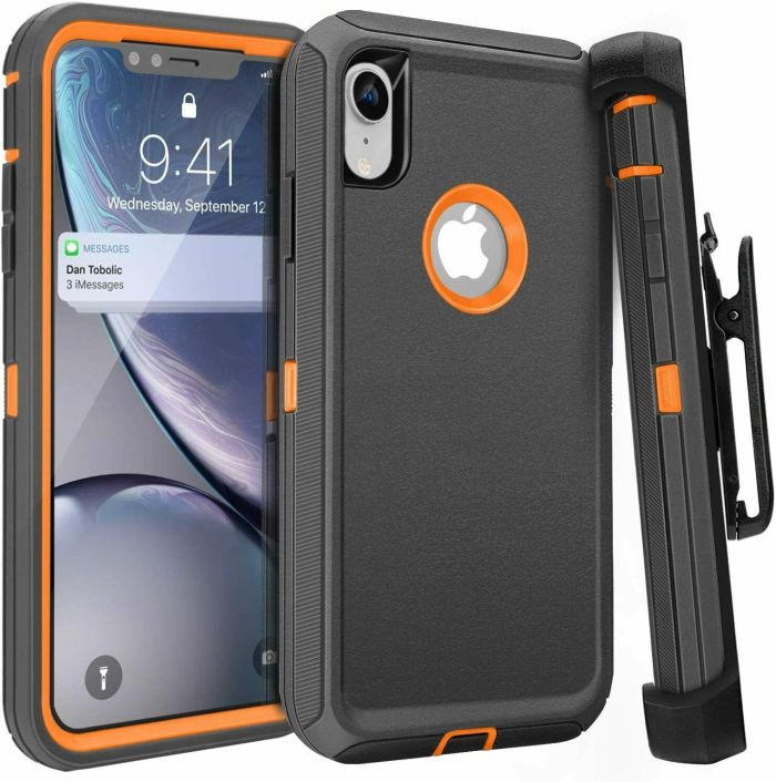 iPhone 11 Pro XS Max X XR  7 Plus Shockproof Defender Case w/Holster Belt Clip