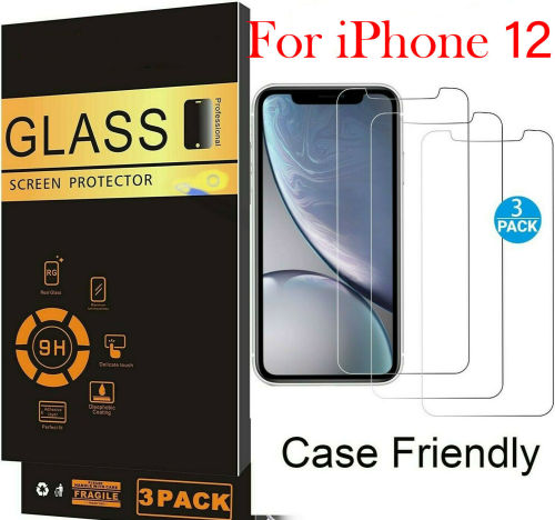 3-Pack iPhone 12 / Pro Max / Mini Screen Protector Case Friendly Tempered Glass
