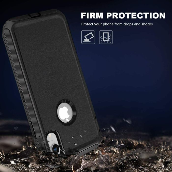 iPhone 11 Pro XS Max X XR  7 Plus Shockproof Defender Case w/Holster Belt Clip