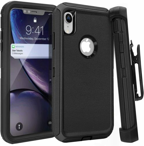 iPhone 11 Pro XS Max X XR  7 Plus Shockproof Defender Case w/Holster Belt Clip