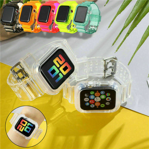 38/42/40/44mm iWatch Sport Band Strap+Protective Cover for Apple Watch 6 5 4 3 2