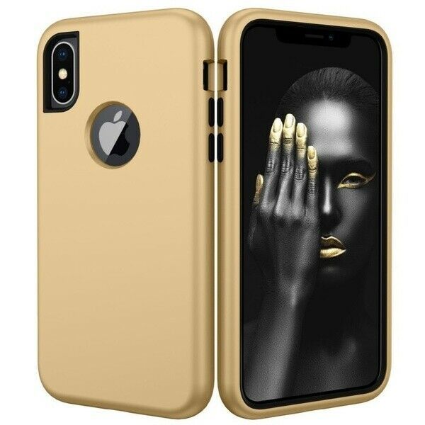 For iPhone Xr Xmax Heavy Duty Armor Case Built in Screen Protector Rugged Cover