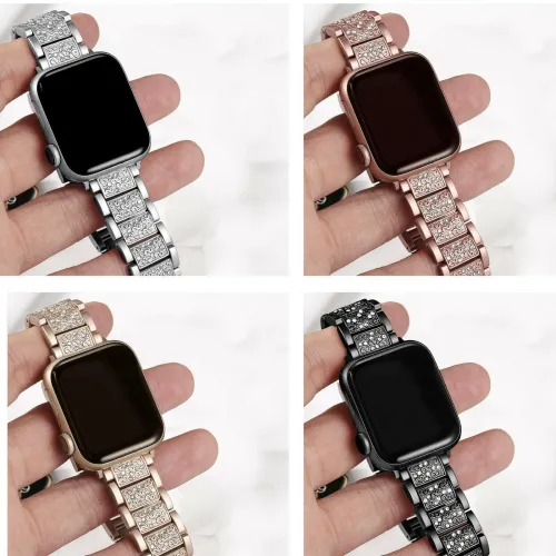 Bling Crystal Diamond Rhinestone Band Wrist Watch Strap For Apple Watch iwatch