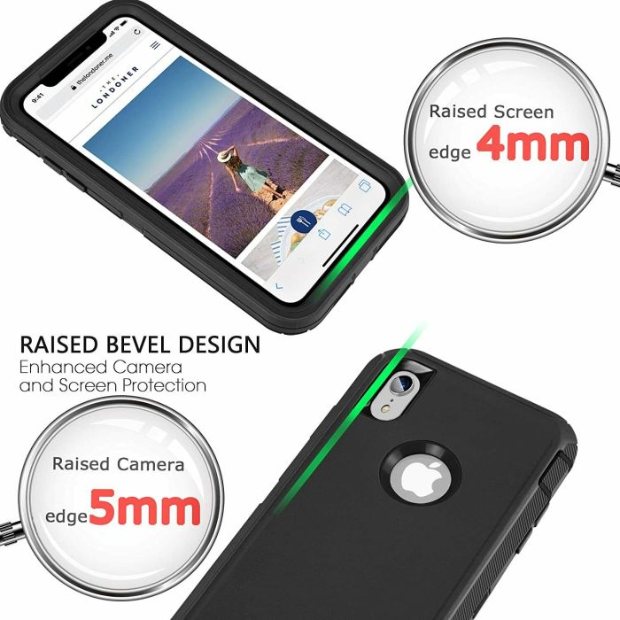 iPhone 11 Pro XS Max X XR  7 Plus Shockproof Defender Case w/Holster Belt Clip