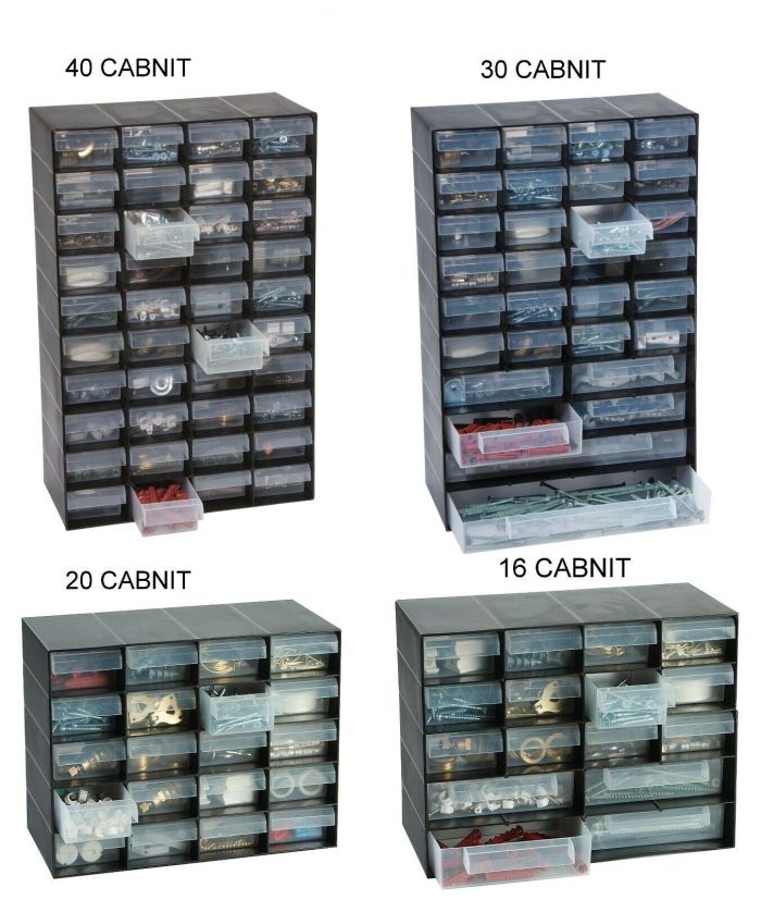 MULTI DRAWER STORAGE CABINET HOME GARAGE NAIL SCREW CRAFT BITS ORGANISER UNIT