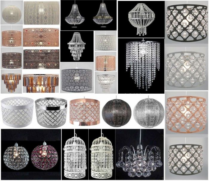 Chandelier Style Ceiling Light Shade Droplet Pendant Acrylic Crystal Bead Luxury
