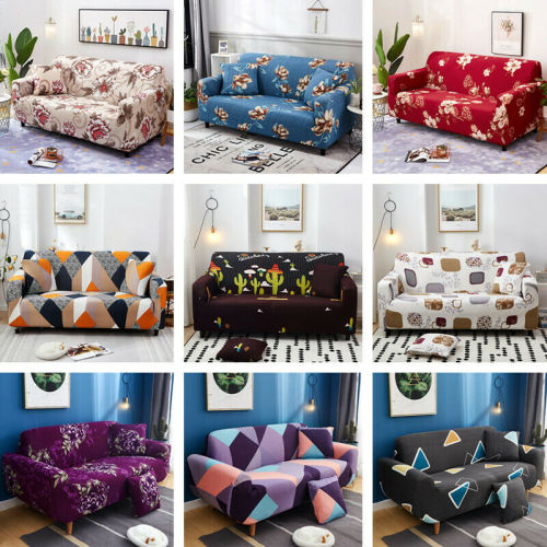1/2/3/4 Seater Stretch Sofa Slipcovers Couch Armchair Cover / 1X Pillowcase Free