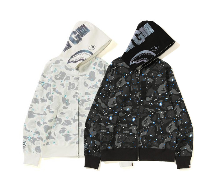 Stock Camouflage A Bathing Ape BAPE Coat Full Zipper Jacket Hoodies Sweatshirts*