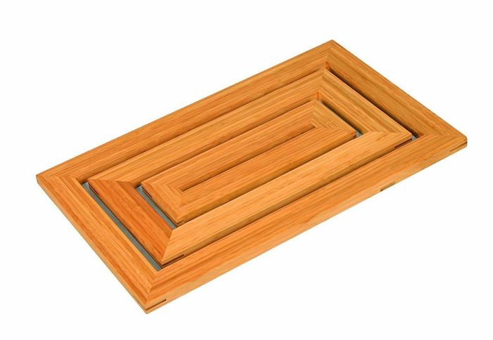 Luxury Bamboo Wood Wooden Pattern Duck Board Shower Bath Mat Slatted Non Slip