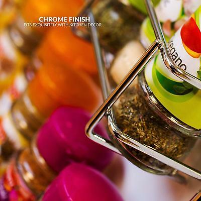 Spice Herb Jar Rack Holder For Kitchen Door Cupboard Storage Wall 3 4 & 5 Tiers