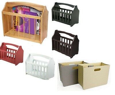 WOODEN MAGAZINE RACK FREE STANDING NEWS PAPER MAIL SHELF STORAGE HOLDER STAND