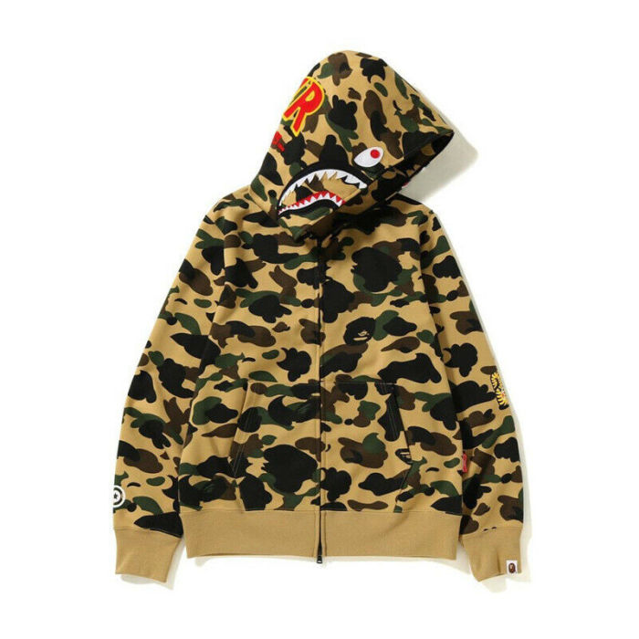 Stock Camouflage A Bathing Ape BAPE Coat Full Zipper Jacket Hoodies Sweatshirts*