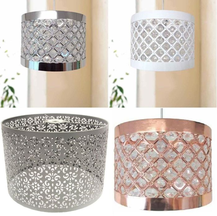 Easy Fit Moda Sparkly Ceiling Pendant Light Shade Fitting Modern Decoration New