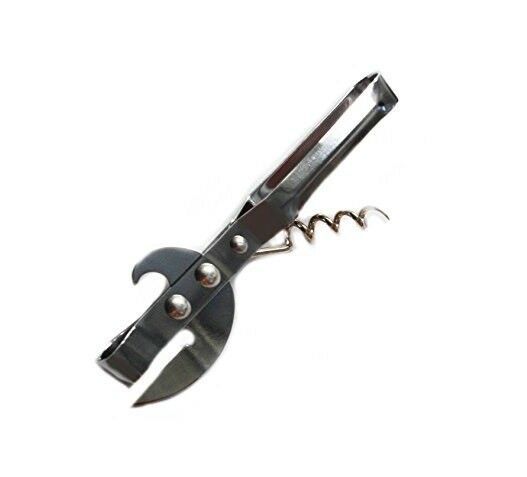 STAINLESS STEEL TRADITIONAL STAB OLD FASHION TIN CAN BOTTLE OPENER CORK SCREW