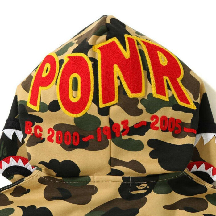 Stock Camouflage A Bathing Ape BAPE Coat Full Zipper Jacket Hoodies Sweatshirts*
