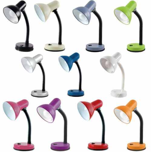 FLEXIBLE TABLE DESK READING LAMP BEDROOM STUDY DECORATIVE FLEXI LIGHT WITH BULB