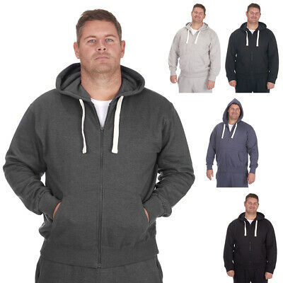 Men's Plus Size Hoodie Pullover Jacket Basic Plain Casual Hoody Size 3XL-6XL UK