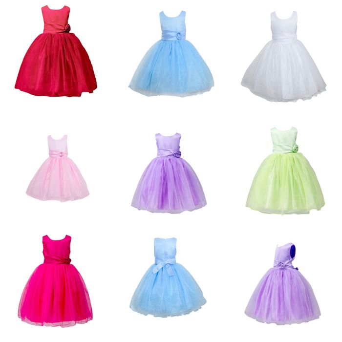 Girls Dresses Bridesmaid Flower Party Formal Sleeveless Dress Occasion Wedding