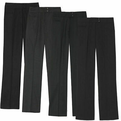Ladies Straight Leg Work Pants Office Trousers Formal Business Slacks Plus Size